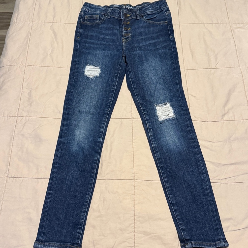 Cat & Jack Women's Straight Leg Blue Jeans